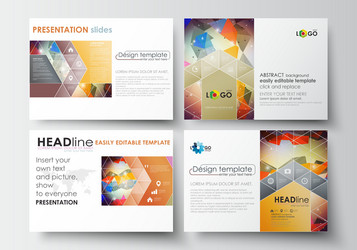 set of business templates for presentation slides vector image