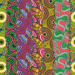 Traditional african fabric and wild animal skins Vector Image
