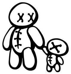 voodoo doll parent vector