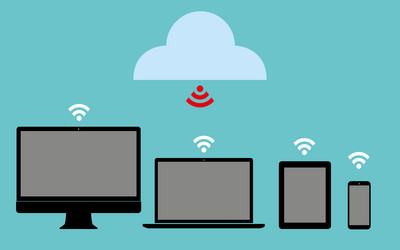cloud computing network scheme constructor vector image