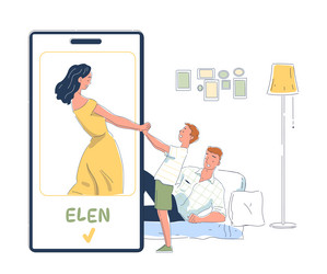 concept of finding and selecting a nanny vector image