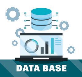 database server laptop vector image