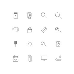creative process and design simple linear icons vector image