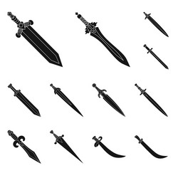 isolated object of sharp and blade sign set vector image