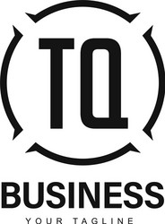 tq initial a logo design with abstract style vector image