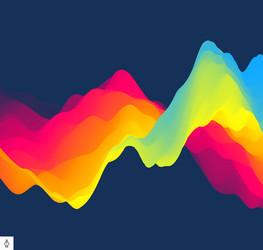 3d wavy background with dynamic effect abstract vector image