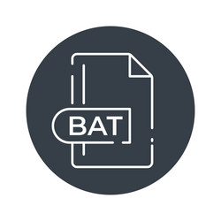 bat file format icon batch extension vector image