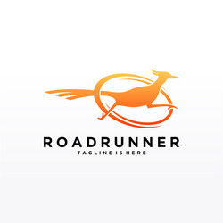 roadrunner bird abstract minimal simple geometric vector image