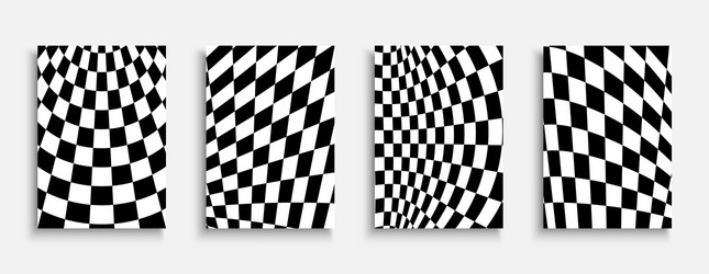 Set black and white geometric covers vector