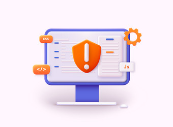 software quality assurance with debug coding vector image
