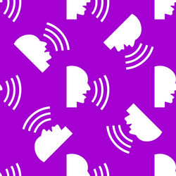 talking web icon flat design seamless pattern vector image