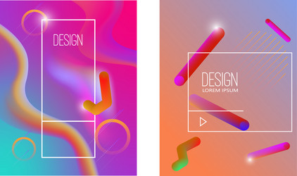 abstract background with gradient waves vector image