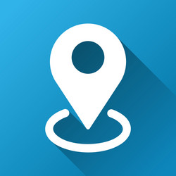 Geo targeting gradient square icon vector