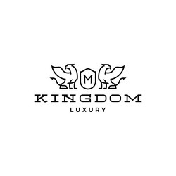 Luxury royal wing letter xp crest gold color logo Vector Image