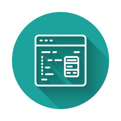 white line software web developer programming vector image