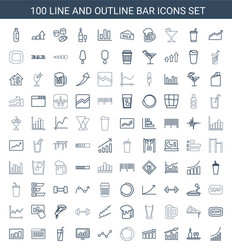 Bar icons vector