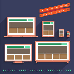 Responsive Web Design Multi-Device vector image