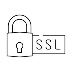 ssl secure sockets layer seo line icon vector image