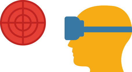 Virtual reality game icon flat creative element vector