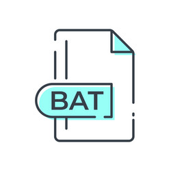 bat file format icon batch extension vector image