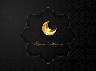 Ramadan kareem black luxury gold background vector