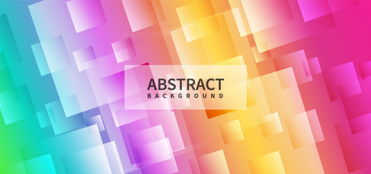 abstract colorful geometric square border pattern vector