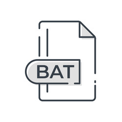 bat file format icon batch extension vector image