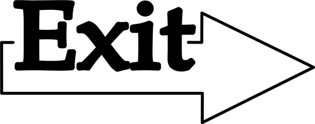 exit icon arrow pointer line vector image