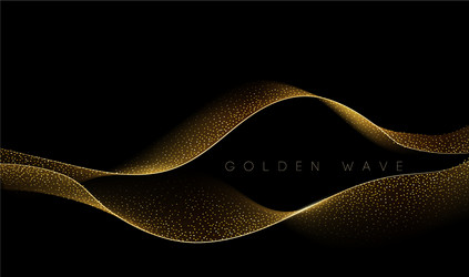 abstract shiny color gold wave design element vector