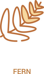 fern concept 2 colored icon simple line element vector image
