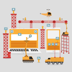 responsive webdesign engineer interface element vector image