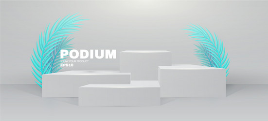 3d podium realistic minimal empty scene showcase vector image