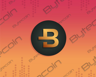 collection background bytecoin blockchain style vector image