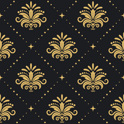 Royal Floral Swirl Background Vector Image