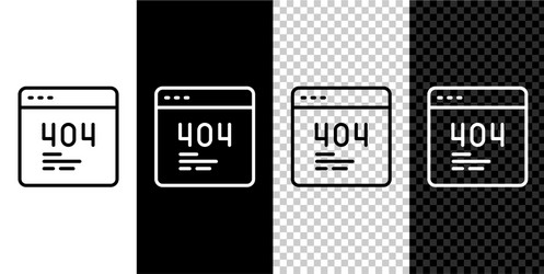 set line page with a 404 error icon isolated vector image