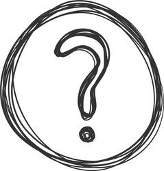 sketch question mark in circle vector image