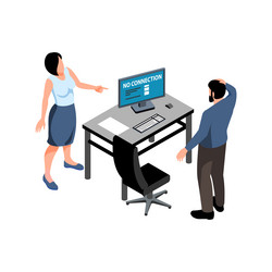 Sysadmin Fixing Internet Issue vector image