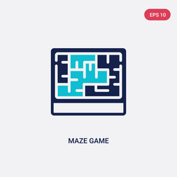 two color maze game icon from business concept vector image