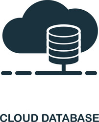 cloud database icon monochrome style design from vector