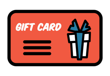 gift card present for birthday or christmas vector