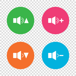 player control icons sound louder and quieter vector