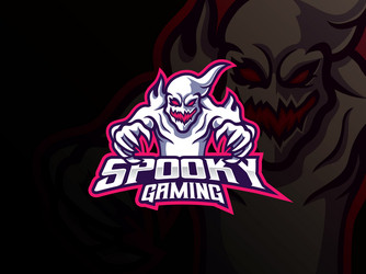 Spooky Ghost Sport Logo Vector Image