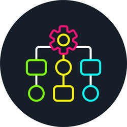 algorithm line multi color icon vector image