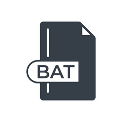 bat file format icon batch extension vector image