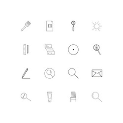 creative process and design linear thin icons set vector image