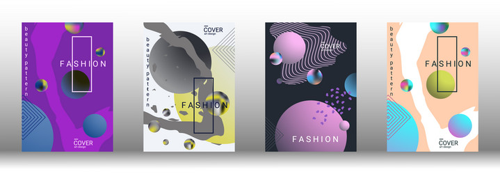 future futuristic template with abstract forms vector image
