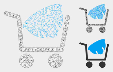 helmet shopping mesh 2d model and triangle vector image
