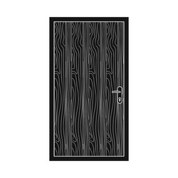 isolated object of door and front icon set vector image