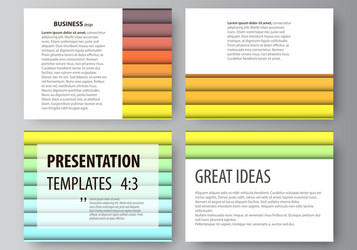 Set of business templates for presentation slides vector