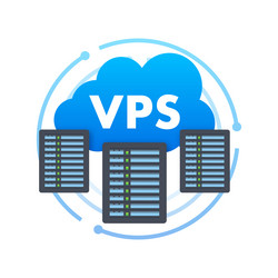 vps virtual private server web hosting services vector image